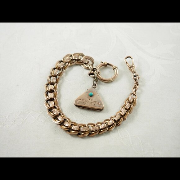Antique Gold Filled Watch Chain with Locket $75 OBO - Picture 7 of 10